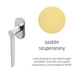 Kép 1/3 - Olivari Lama L szatén szuperarany ablakfélkilincs
