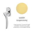 Kép 1/3 - Olivari Novella szatén szuperarany ablakfélkilincs