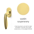 Kép 1/3 - Olivari Onda szatén szuperarany ablakfélkilincs