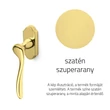Kép 1/3 - Olivari Orvieto szatén szuperarany ablakfélkilincs