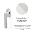 Kép 1/3 - Olivari Planet fényes króm / matt króm ablakfélkilincs