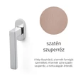 Kép 1/3 - Olivari Planet szatén szuperréz ablakfélkilincs