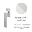Kép 1/3 - Olivari Planet Q fényes króm / matt króm ablakfélkilincs