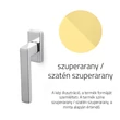 Kép 1/3 - Olivari Planet Q szuperarany / szatén szuperarany ablakfélkilincs