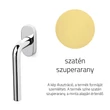 Kép 1/3 - Olivari Raffaella szatén szuperarany ablakfélkilincs