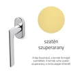 Kép 1/3 - Olivari Tecno szatén szuperarany ablakfélkilincs