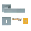 Kép 1/7 - Scoop 1005 Quadra inox kilincsgarnitúra SlideBloc mechanikával