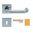 Kép 1/7 - Scoop 1104 Rondo polírozott inox kilincsgarnitúra SlideBloc mechanikával