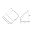 Kép 4/4 - Viefe CORNER fogas 30mm, fém, szürke + sárga