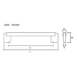 Kép 4/4 - Viefe DUO Mini fogantyú, 160mm, fém-fa, csiszolt láva szürke - tölgy 0658160NM2716