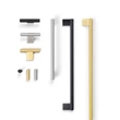 Kép 3/3 - Viefe GRAF mini fogantyú 160 mm, alumínium, sötét sárgaréz NEW