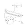 Kép 5/5 - Viefe LINEAR fogantyú 19 élre ültethető, 1197 mm, alumínium, csiszolt fekete
