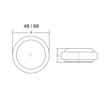 Kép 2/2 - Viefe Low ajtóütköző 48 mm - Csiszolt pezsgő - 8007048L618