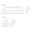 Kép 3/3 - Viefe OMEGA fogantyú, 32mm, fém, csiszolt sárgaréz 0648032Z618