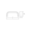 Kép 5/5 - Viefe SENSE fogantyú MINI  96 mm, alumínium, fényes króm