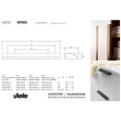 Kép 2/6 - Viefe WING fogantyú 64 mm, alumínium, csiszolt fekete