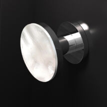 Glass Design Perla XL fehér gyöngyház / fényes króm körrozettás fix ajtógomb