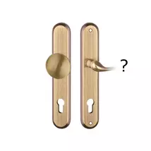 Maestro Universal súrolt bronz biztonsági bejárati ajtó kilincsgarnitúra választható kilincsszárral - gomb-kilincs