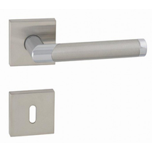 Tupai Diago fényes króm - inox négyzetrozettás kilincsgarnitúra