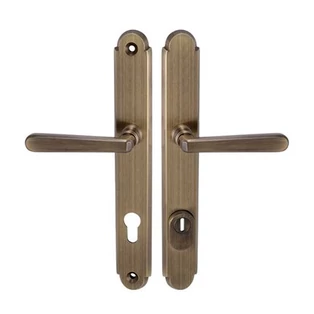 Maestro Alt Wien súrolt bronz biztonsági bejárati ajtó kilincsgarnitúra cilindervédővel - kilincs-kilincs