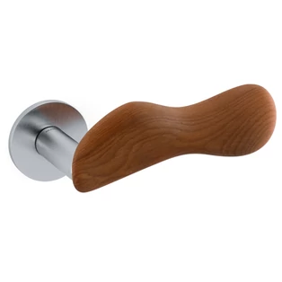 Olivari Chelsea matt króm - kauri fenyő körrozettás kilincsgarnitúra