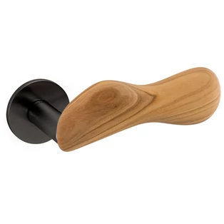 Olivari Chelsea szatén szuperantracit - olajfa körrozettás kilincsgarnitúra