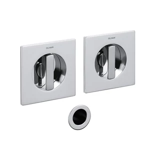 Olivari Giotto Q fényes króm szögletes húzókagyló pár kétoldali fordítóval