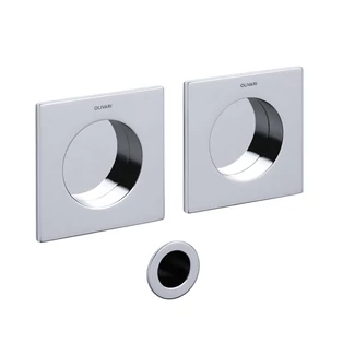 Olivari Giotto Q fényes króm szögletes blind húzókagyló pár