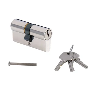 Pascal matt nikkel cilinder hengeres betét 3 kulccsal