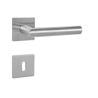 Pascal Favorit rozsdamentes acél lapos négyzetrozettás kilincsgarnitúra 