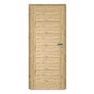 Pascal Enzo Rusztikus tölgy 3D teli beltéri ajtó szabvány méretben / 750x2100 mm / bal / 100-135 mm, utólag szerelhető átfogó tokkal