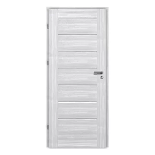 Pascal Sonata Szürke kőris 3D teli beltéri ajtó szabvány méretben / 750x2100 mm / bal / 100-135 mm, utólag szerelhető átfogó tokkal