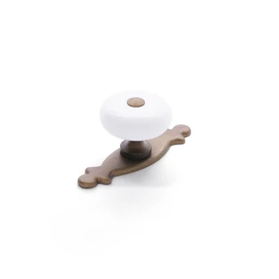 Rujz Design patinás bonz - festett fehér 114.30+p3 bútorgomb