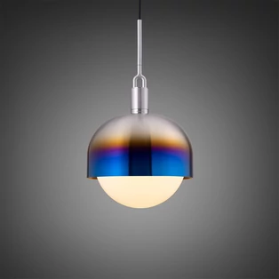 Buster+Punch Linear Forked Shade Globe Opal large függőlámpa, égetett acél / E27 / RFP-893123