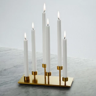 Buster+Punch Machined Candelabra fényes réz asztali gyertyatartó / UK-MA-CAN-BR-A