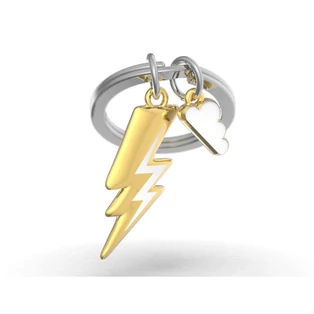 Metalmorphose fényes arany villám kulcstartó MTM157-01