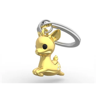 Metalmorphose fényes arany dámszarvas kulcstartó MTM191-01