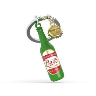 Metalmorphose zöld sör kulcstartó MTM326-03