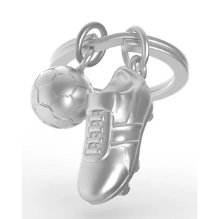 Metalmorphose matt króm futballcipő kulcstartó MTM909
