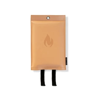 Nordic Flame tűzálló takaró, világosbarna bőr N250