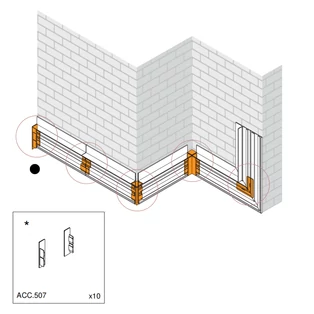 Végzáró elem - Ermetika Absolute Rush rendszerhez (tapétaajtó tokhoz, tolóajtó vázhoz) - ACC.507