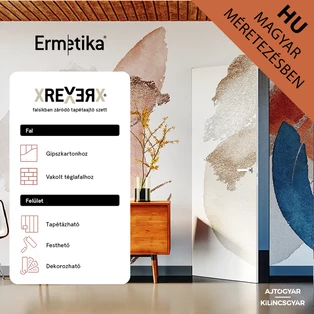 Ermetika xReverX falsíkban záródó tapéta ajtó szett