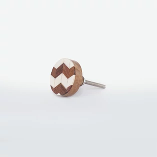 Ethno Home barna-fehér bútorgomb