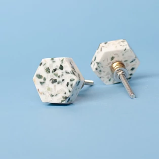 Ethno Home fehér bútorgomb