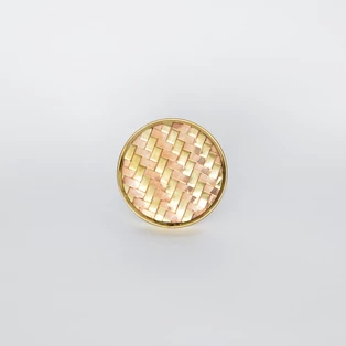 Ethno Home arany, fonott bútorgomb