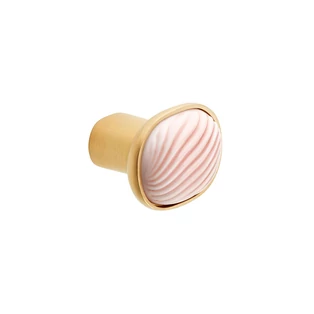 dnd Dune PVD szatén arany - rózsa porcelán bútorgomb DN70 PVD-SG+PSR
