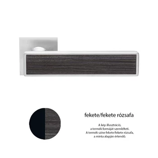 dnd Sochic L02 fekete / fekete rózsafa négyzetrozettás kilincsgarnitúra SL41-NPL