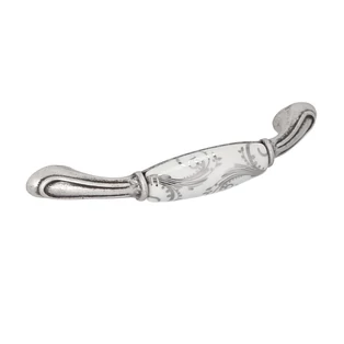 Giusti fehér porcelán - antik ezüst bútorfogantyú