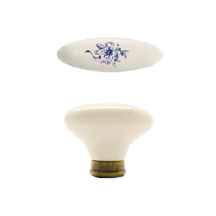 Giusti fehér porcelán - antik patina bútorfogantyú