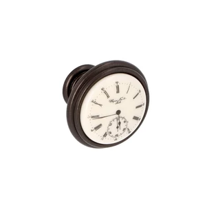 Giusti fehér porcelán - sötétbarna bútorfogantyú gomb